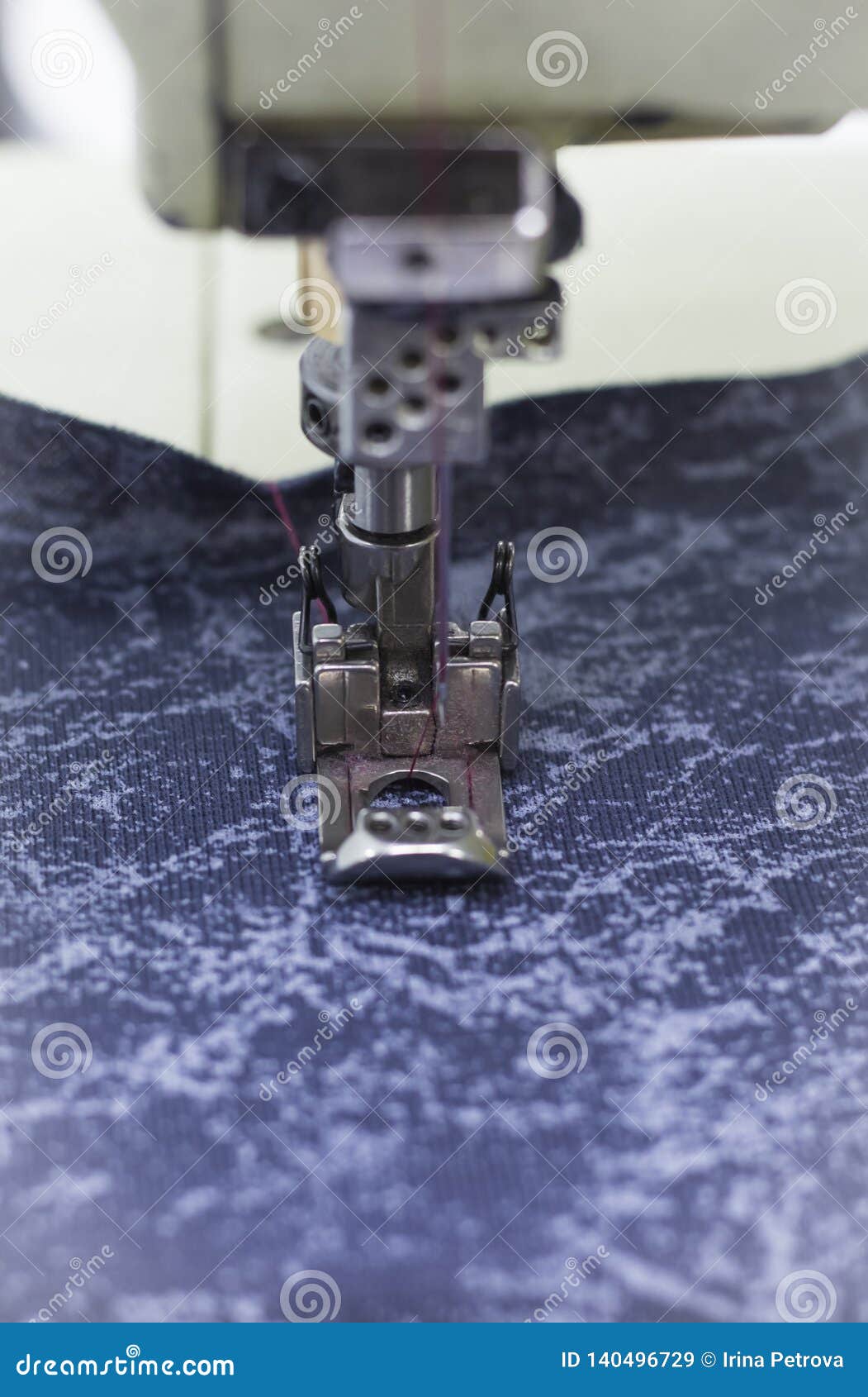 Detail of Sewing Machines for Garment Production Stock Image Image of