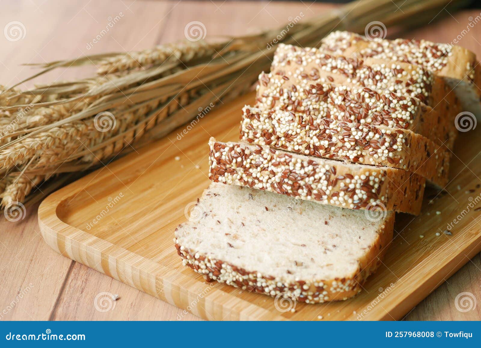 Detail Shot of Whole Grain Baked Bread on Table Stock Photo Image of
