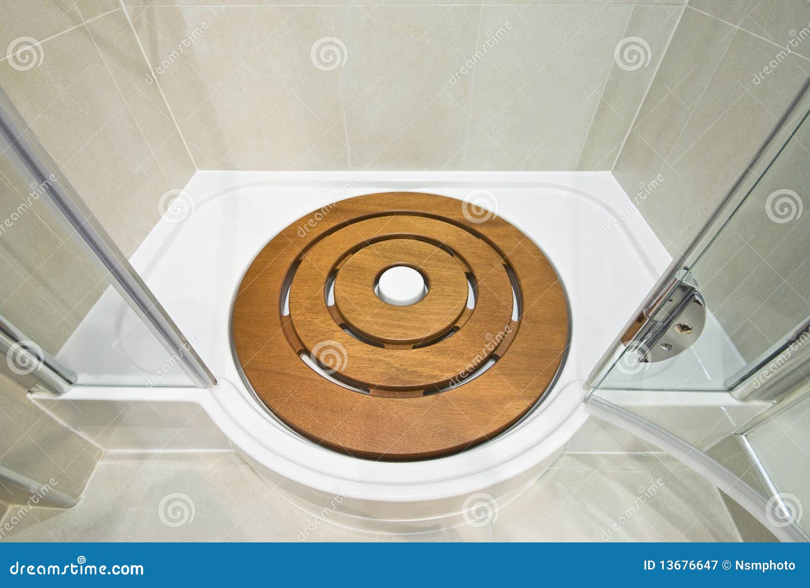 Detail of a Shower Tub Base Stock Image Image of glass, bath 13676647