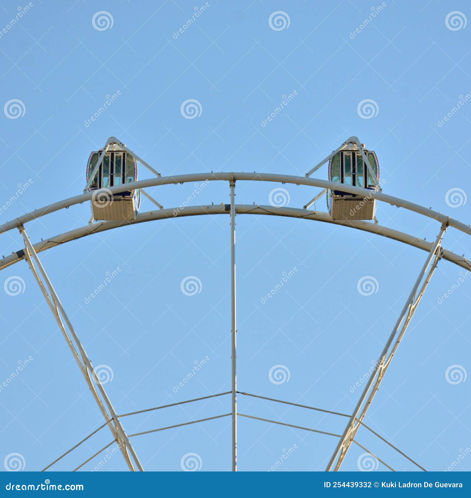 detail of some cabins of a ferris wheel