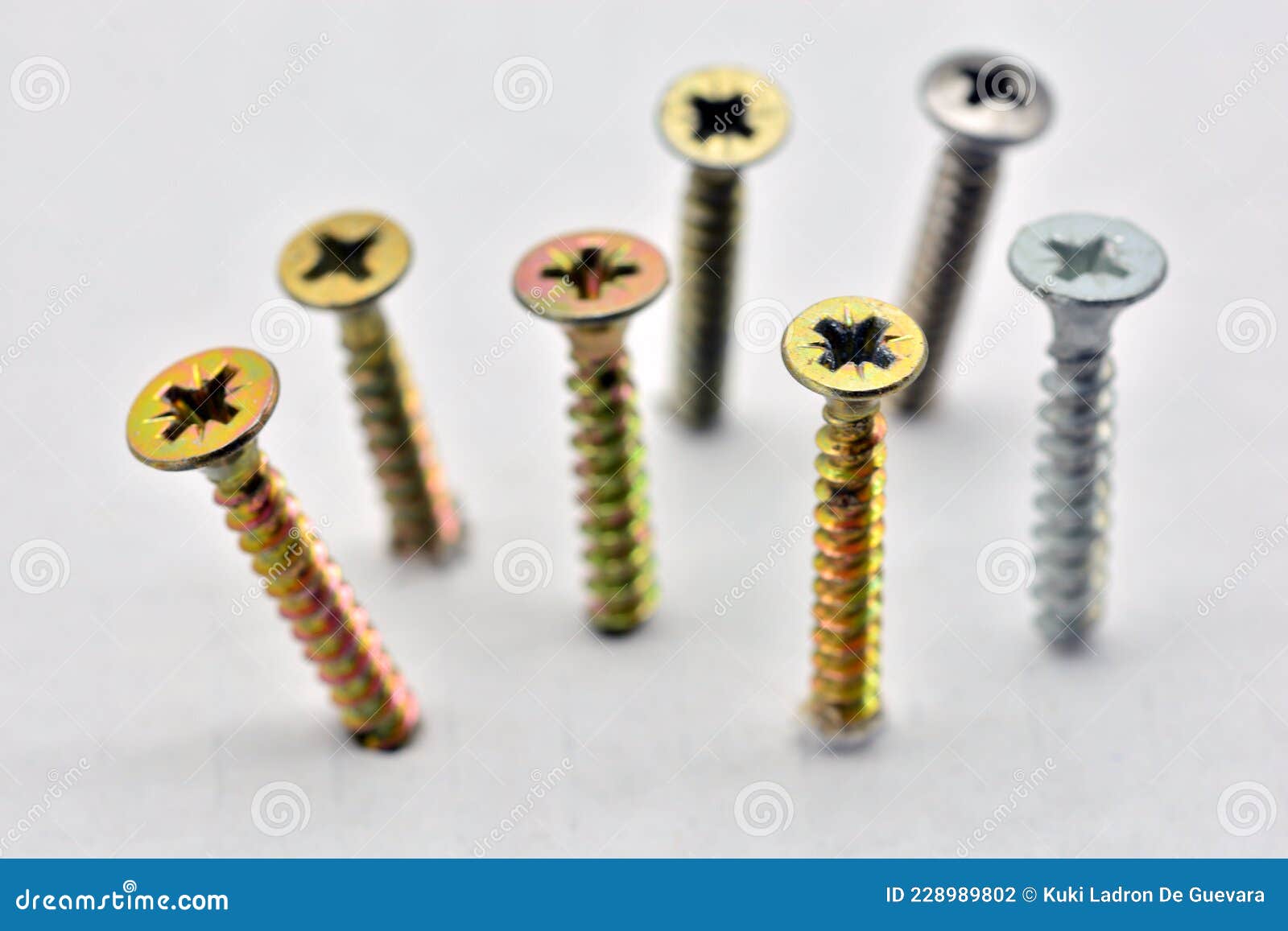 detail of some threaded screws