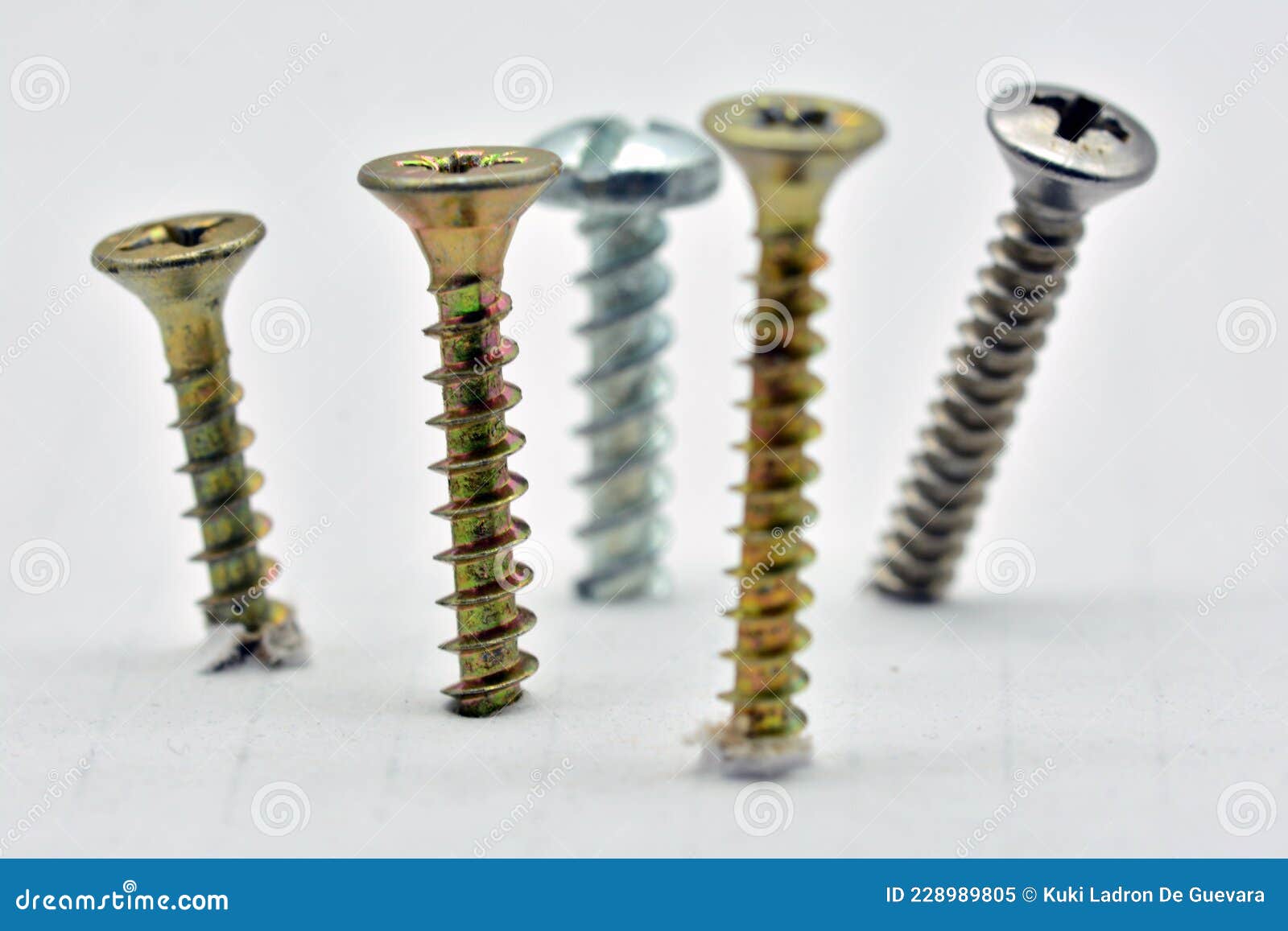 detail of some threaded screws