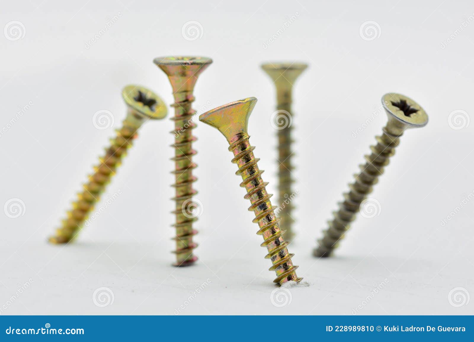 detail of some threaded screws