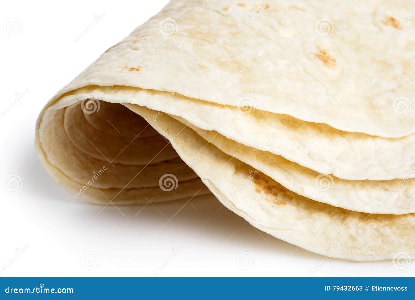 Detail of Stack of Folded Tortilla Wraps. Stock Image Image of closeup, tortillas 79432663