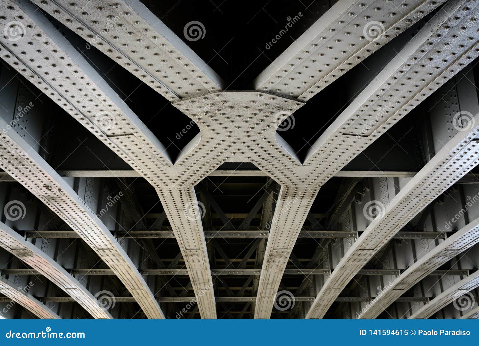 Detail of Steel Bridge Beams. Stock Image Image of geometric, beams
