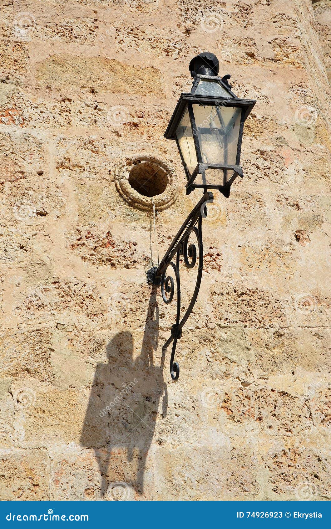 detail of street lamp in havana vieja