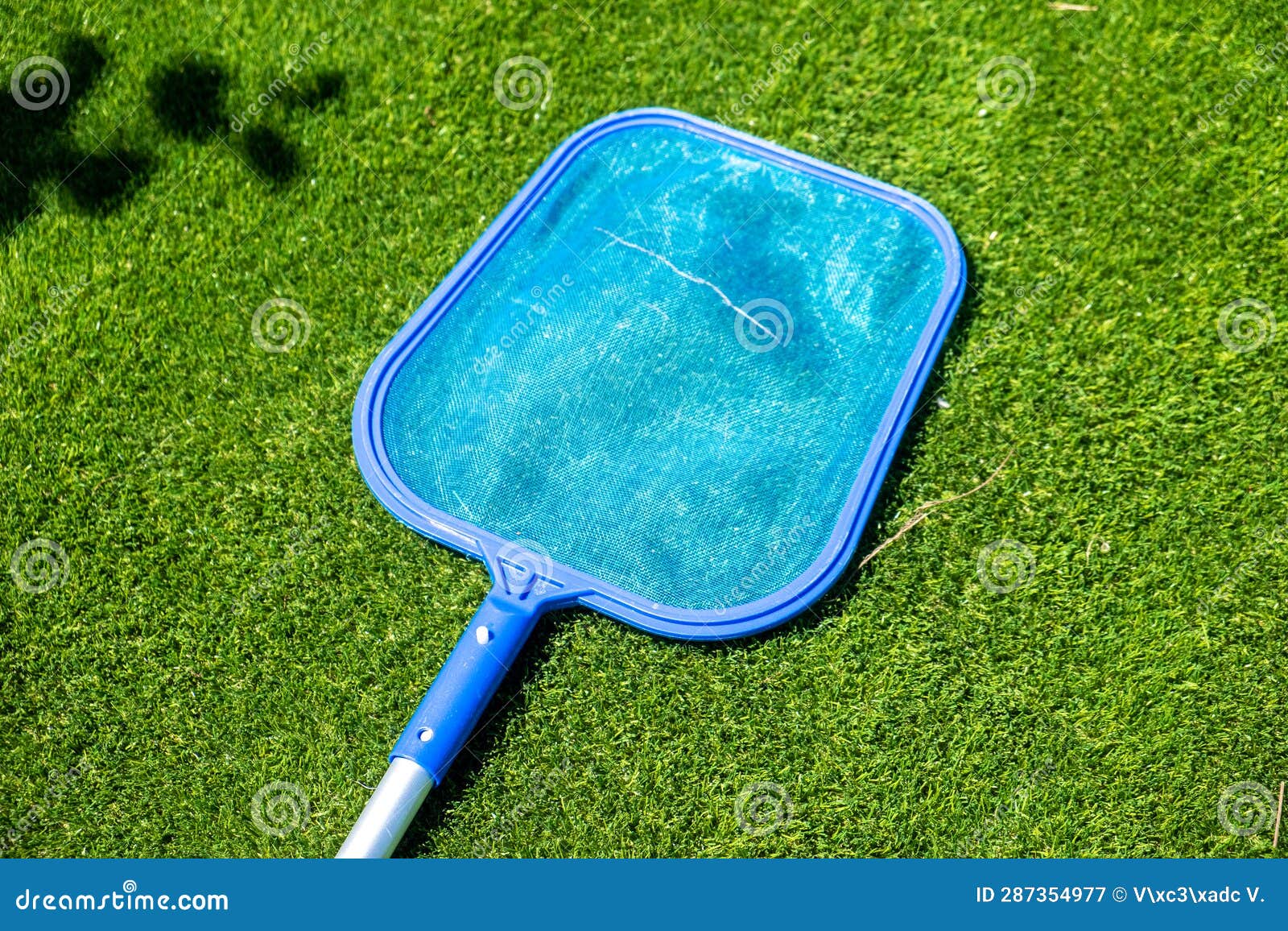 Detail of a Swimming Pool Cleaning Net Stock Image Image of residence