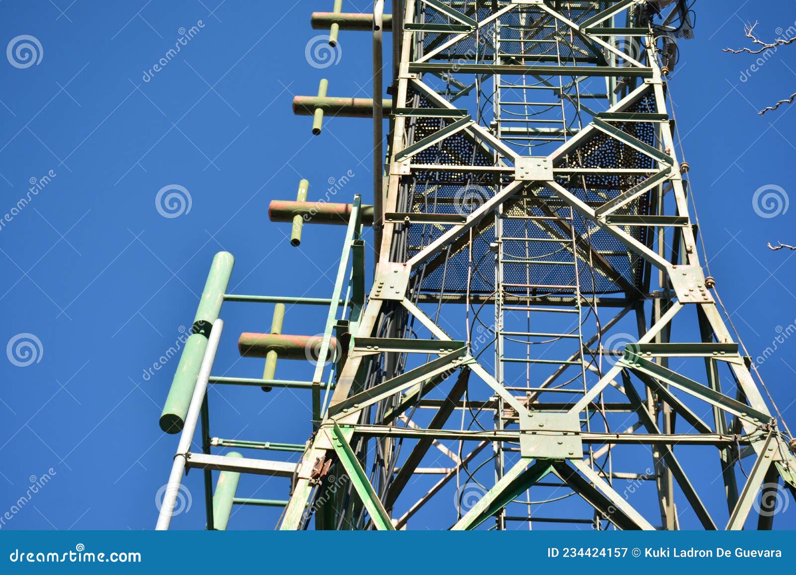 detail of a telecommunications tower