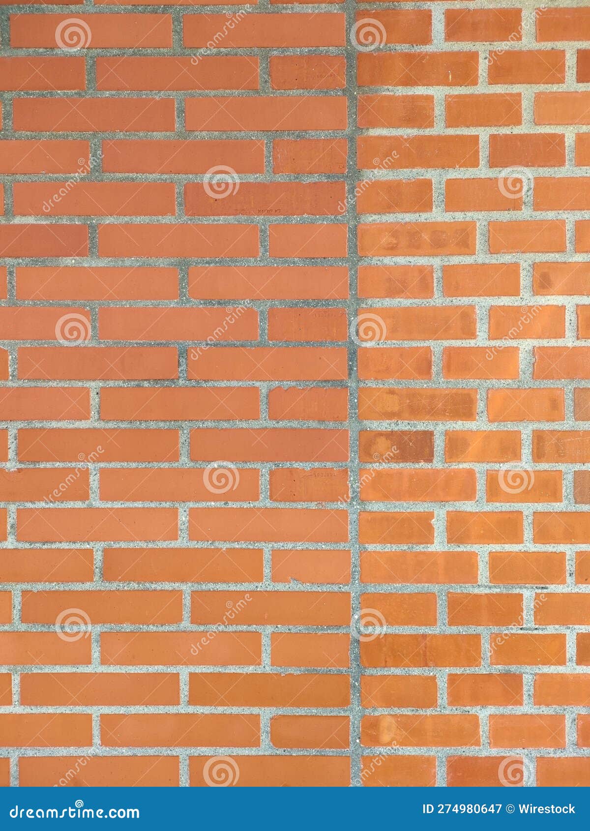 Detail of the Texture of a Brick Wall, Construction Background Stock