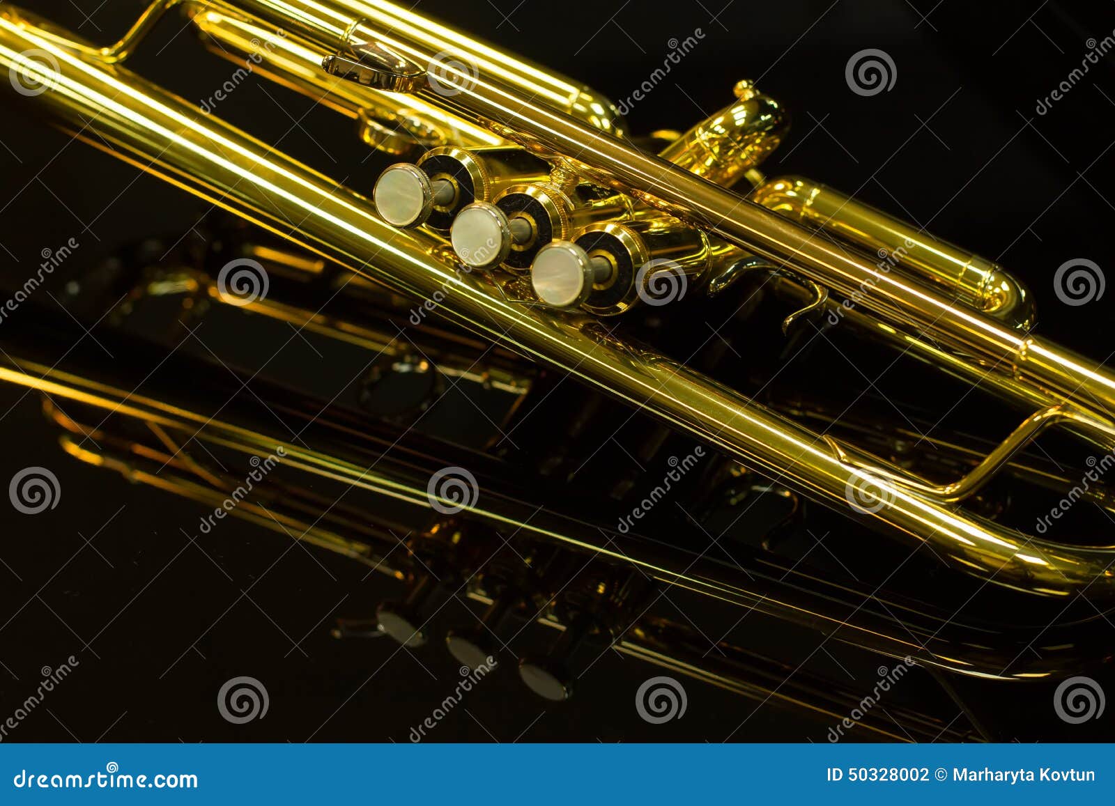 Detail of the trumpet stock photo. Image of jazz, equipment 50328002