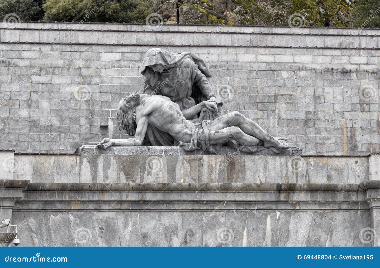 detail of valley of the fallen (valle de los caidos), madrid, s