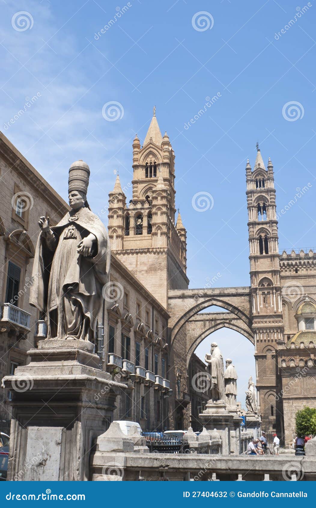 Detail van de kathedraal van Palermo. Sicilië, Italië