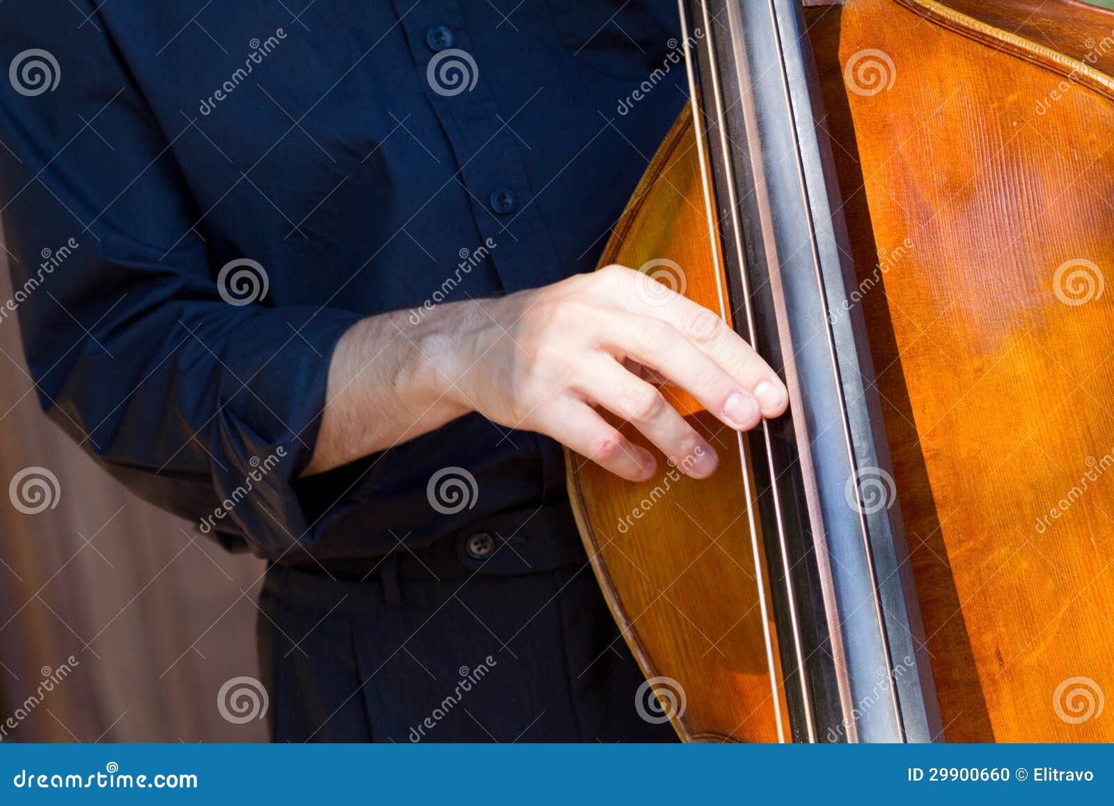 Musician Playing Doublebass Stock Photo Image of entertaiment, blues