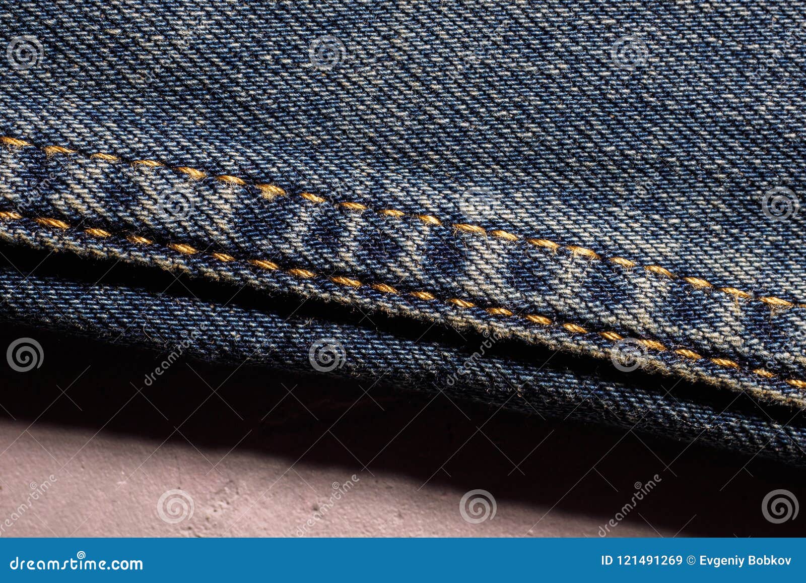 Detail of a Vintage Textured Blue Jeans Background Stock Image - Image ...