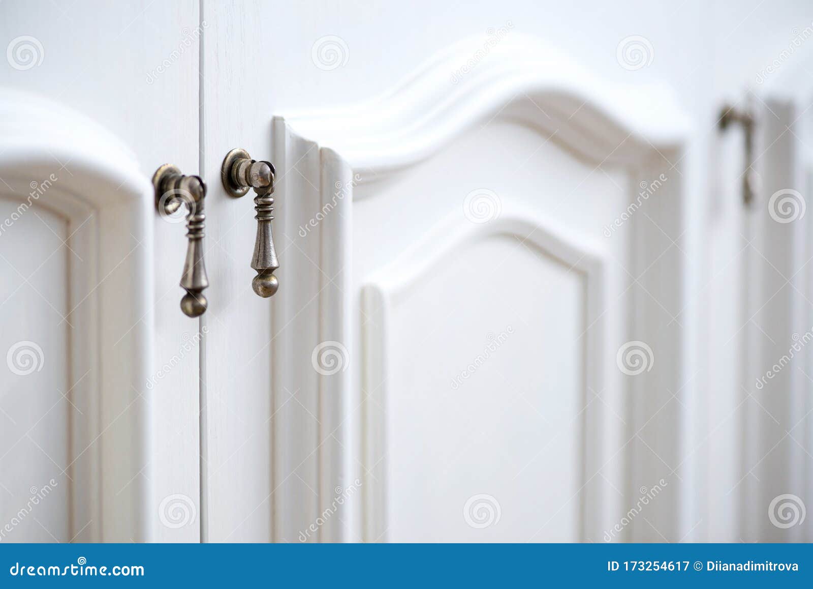 Detail of Vintage White Selective Focus Stock Image Image