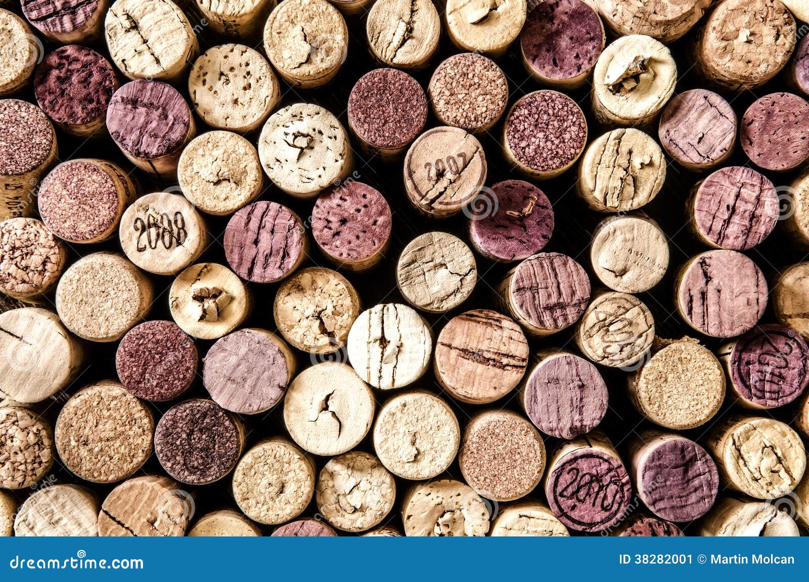 Detail of Wine Corks in Color Vintage Style Stock Image - Image of ...