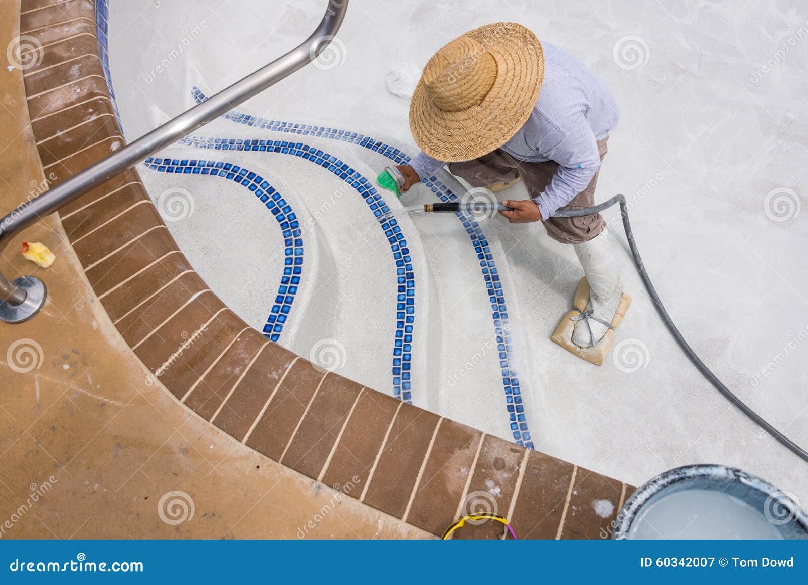 Detail Work on New Pool Plaster Editorial Photography Image of finish