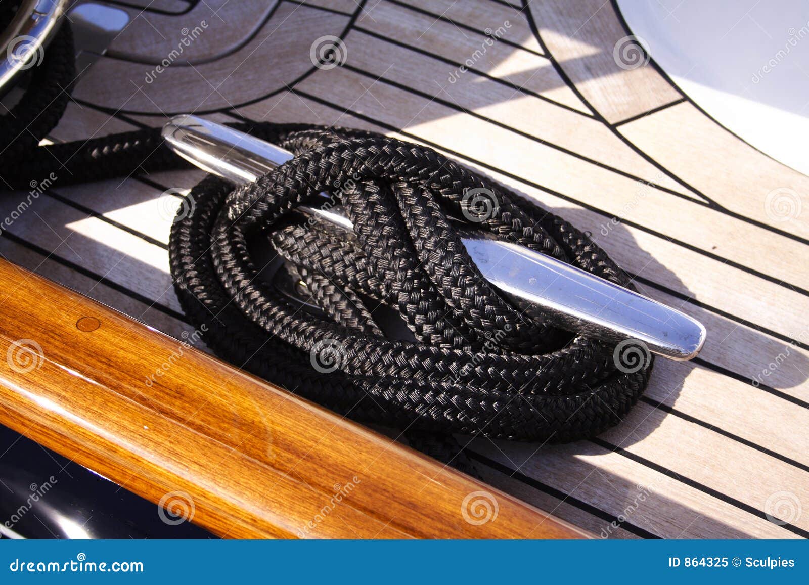 Detail Yacht Rope and Cleat Stock Image Image of knot, moored 864325