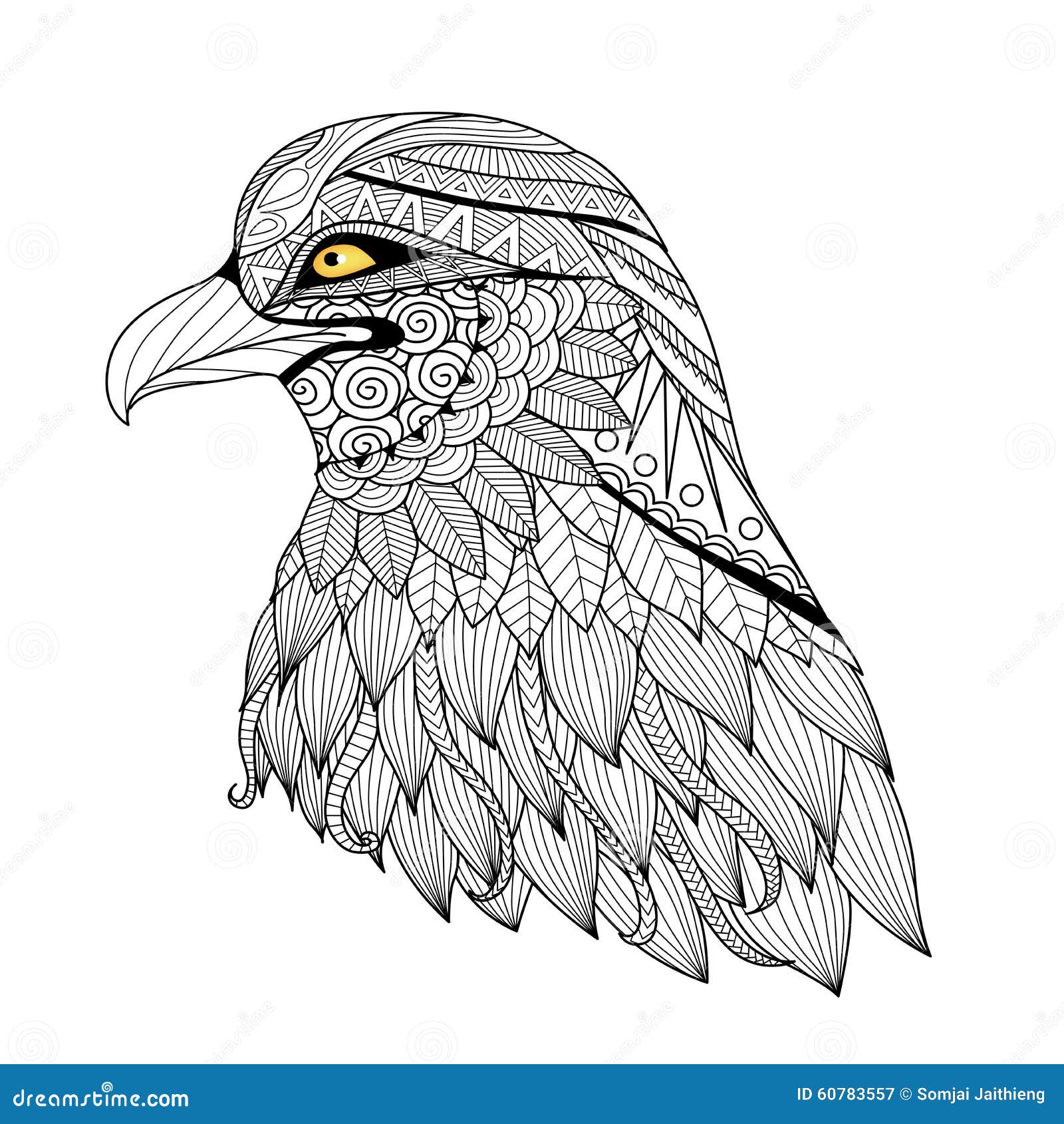 detail zentangle eagle