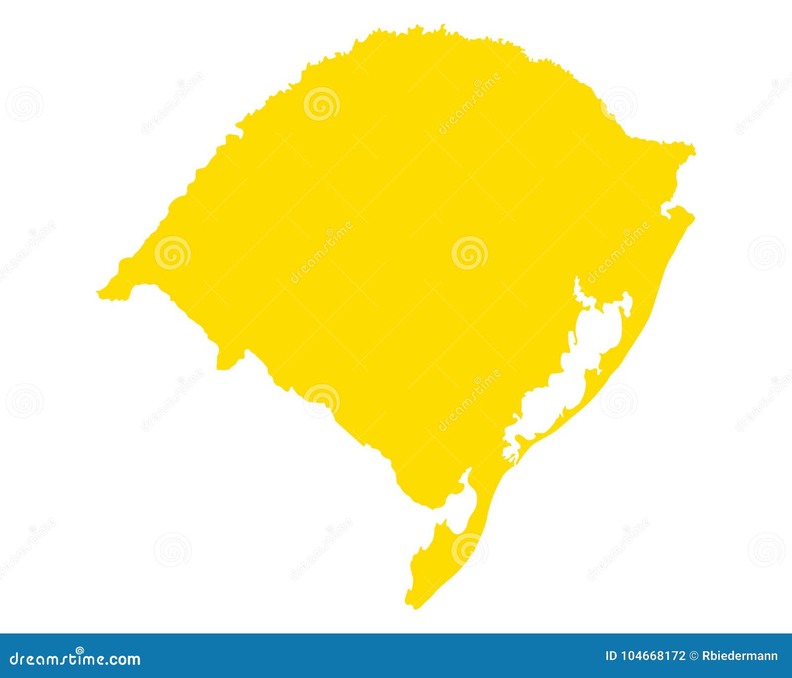 Map Of Rio Grande Do Sul Stock Vector Illustration Of Geography