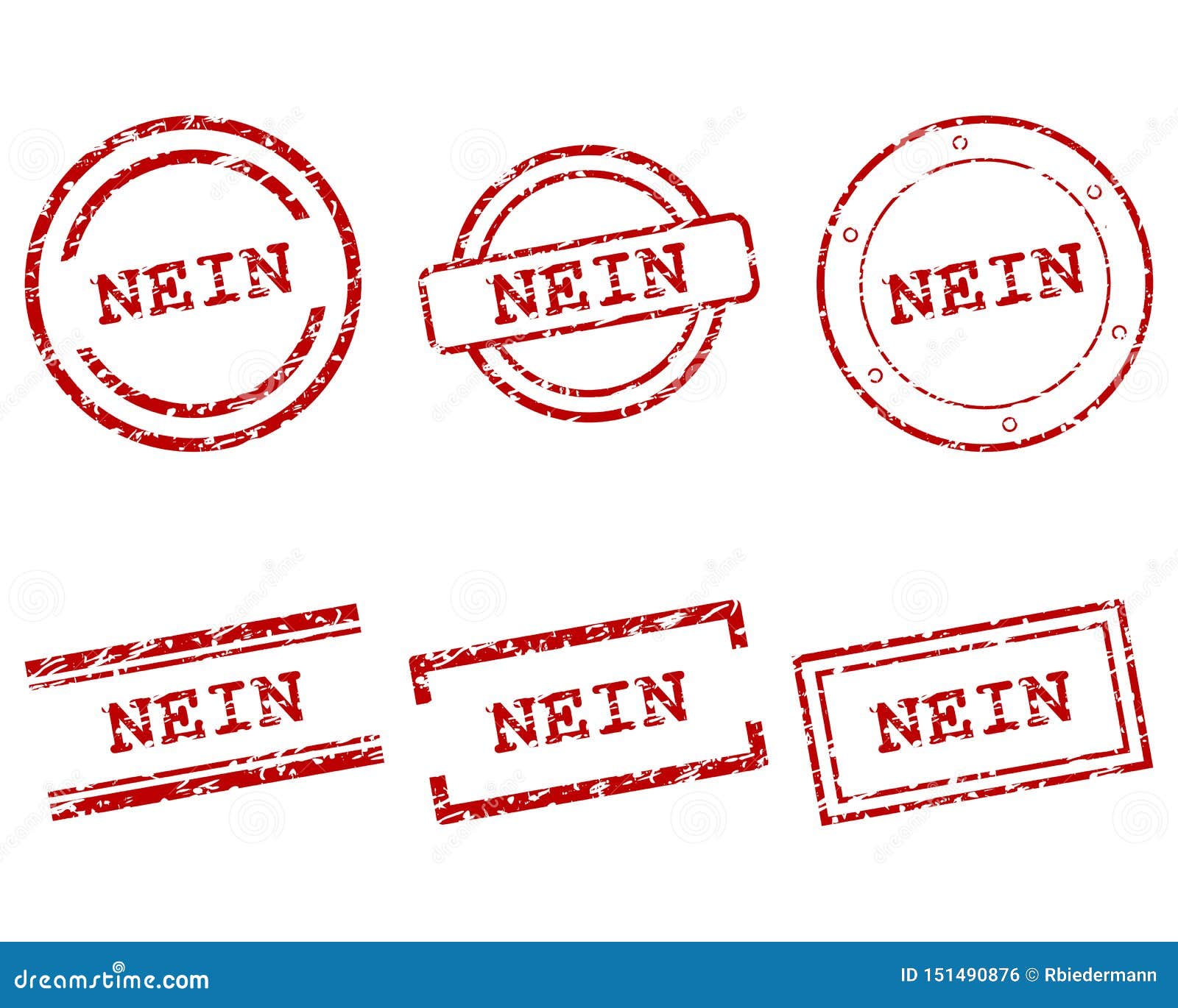 Nein stamps stock vector. Illustration of sticker, symbol - 151490876