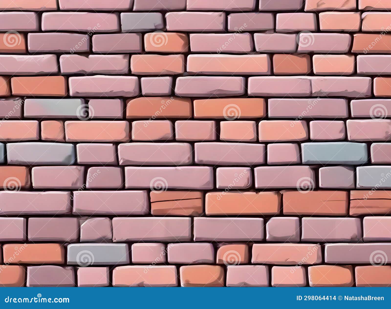 detailed brick drawing with pastel tones k