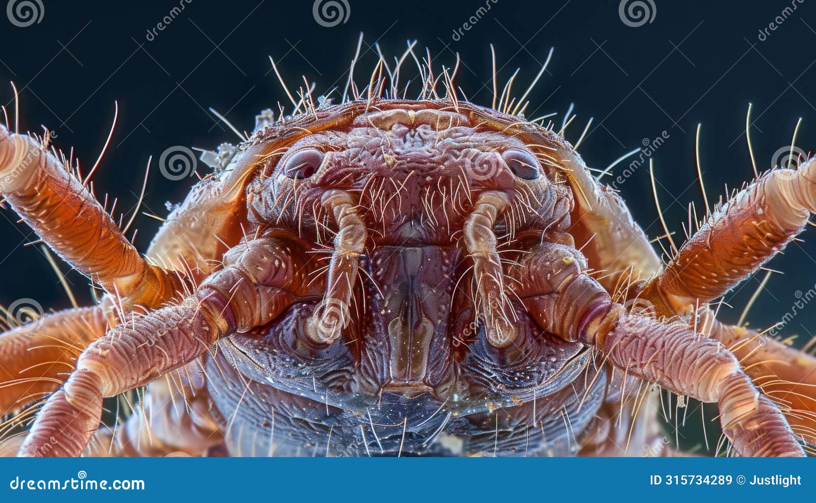 a detailed closeup of a tick a small but dangerous that can transmit diseases to its host shown under a microscope to