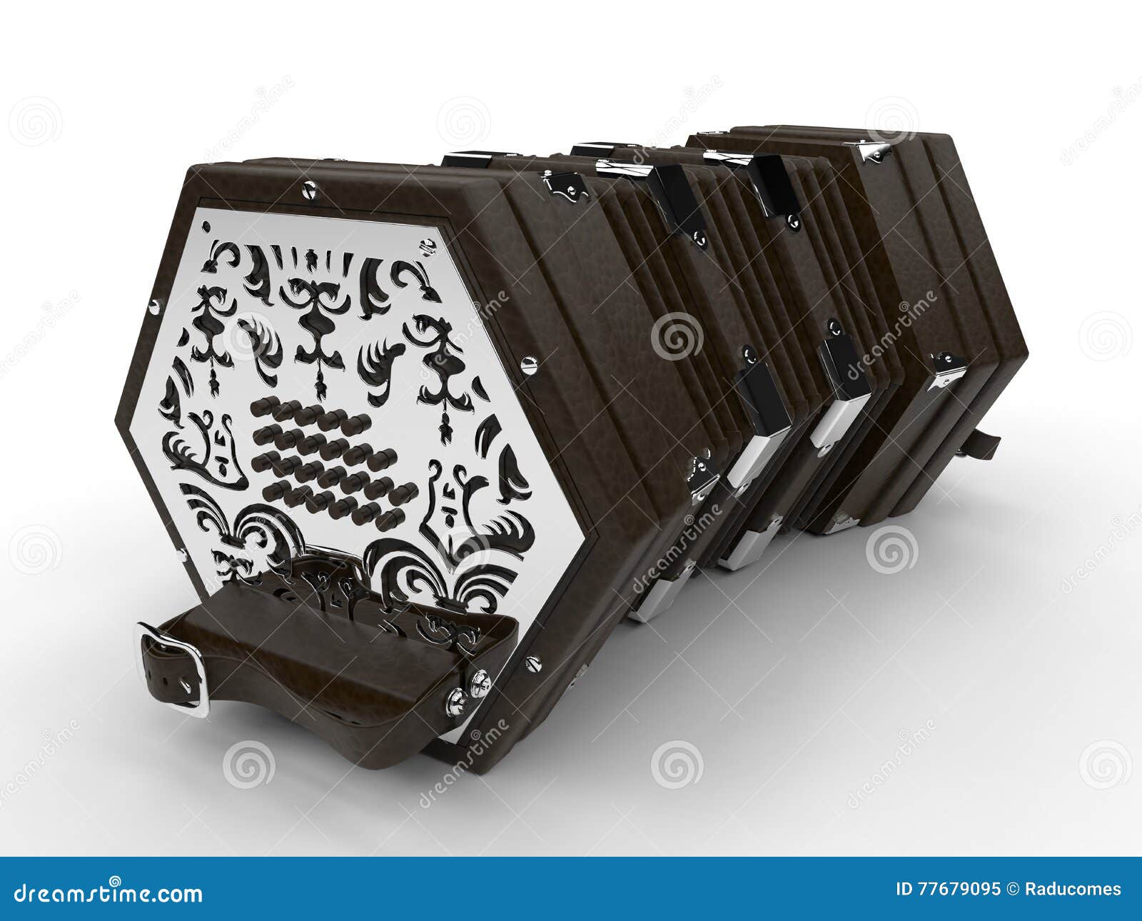 Detailed concertina stock illustration. Illustration of dark 77679095