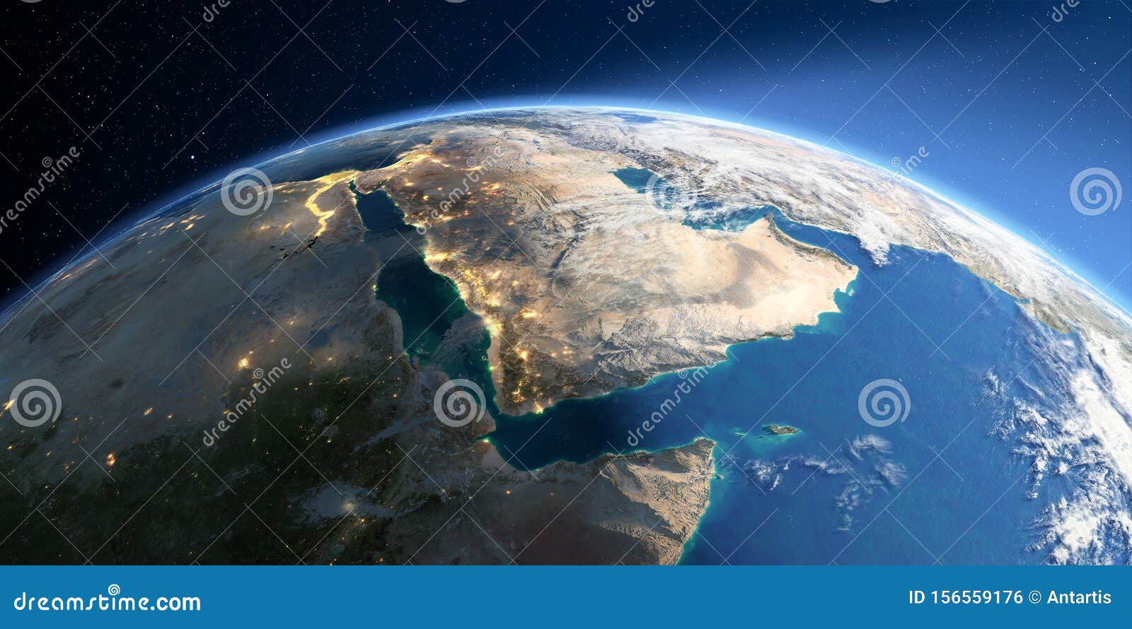 detailed earth. saudi arabia