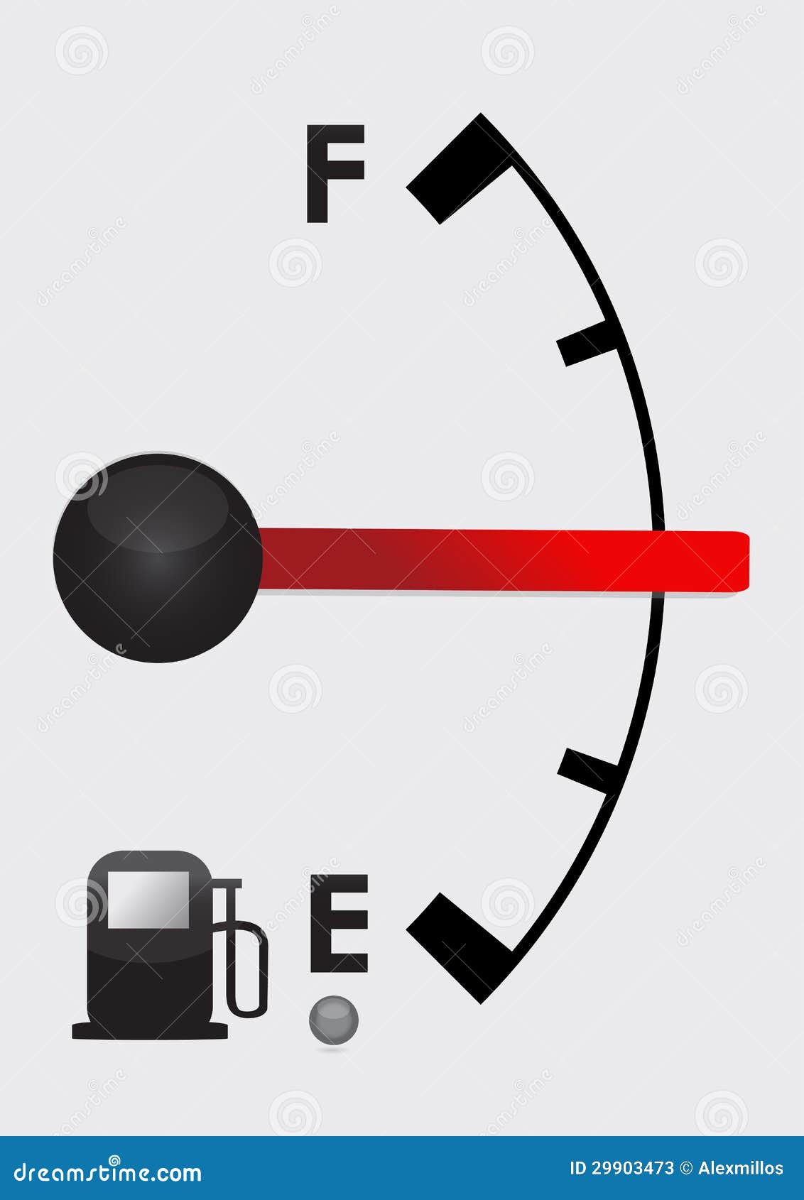 Detailed Gas Tank, Half Full Or Half Empty Stock Illustration -  Illustration of icon, environment: 29903473