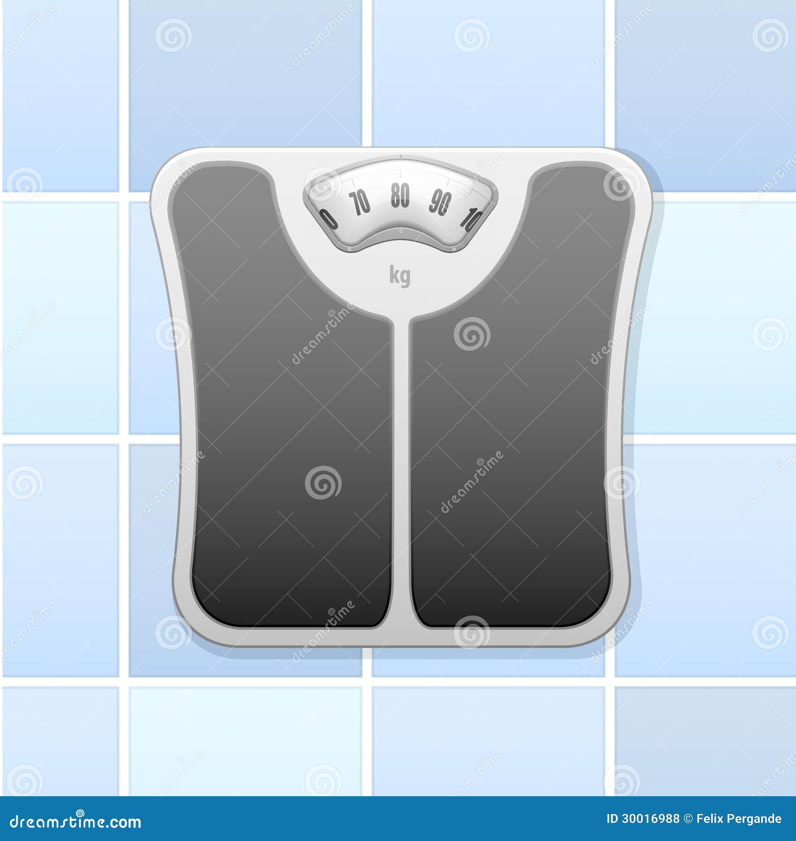 Bathroom scale stock vector. Illustration of body, concept