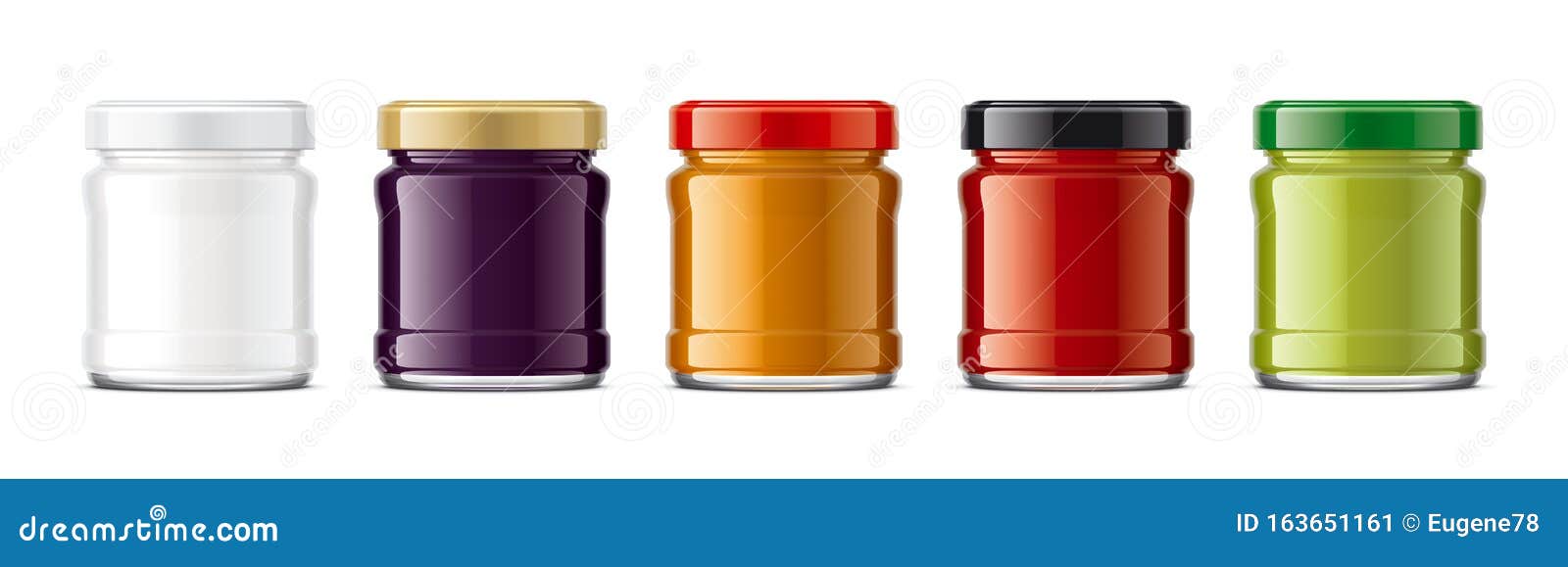 Download Set Of Glass Jar Mockup Stock Vector Illustration Of Olive 163651161 Yellowimages Mockups