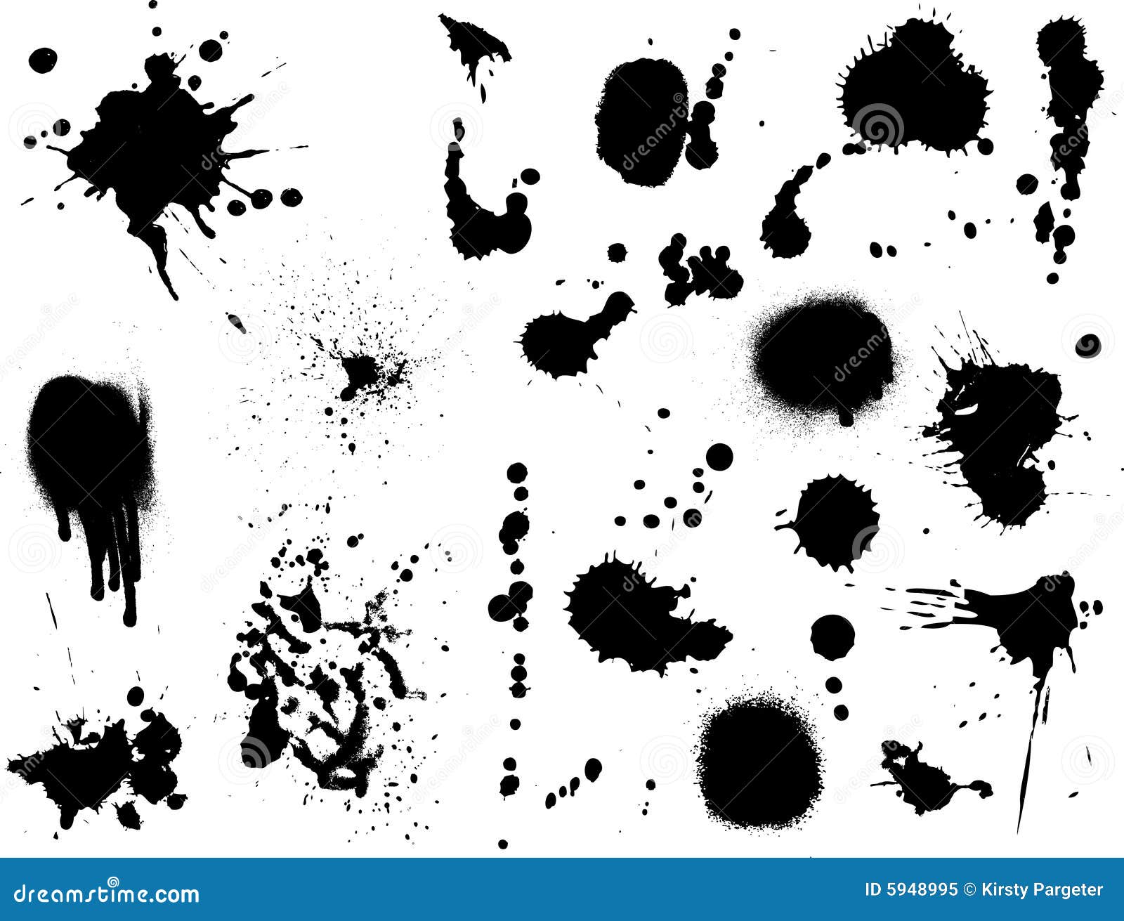 Detailed Ink Splats Royalty Free Stock Photo - Image: 5948995