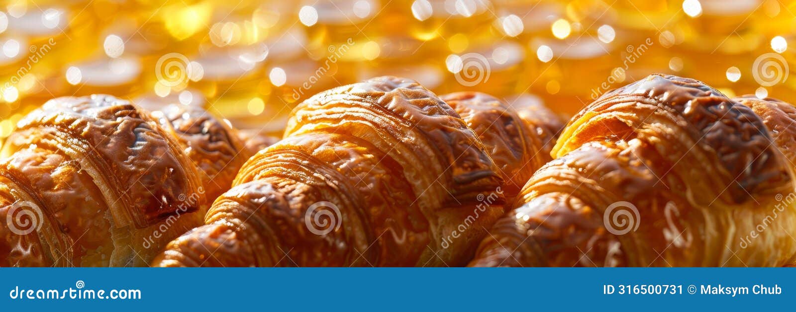 detailed macro shot golden brown croissant captured in hyperrealistic photography