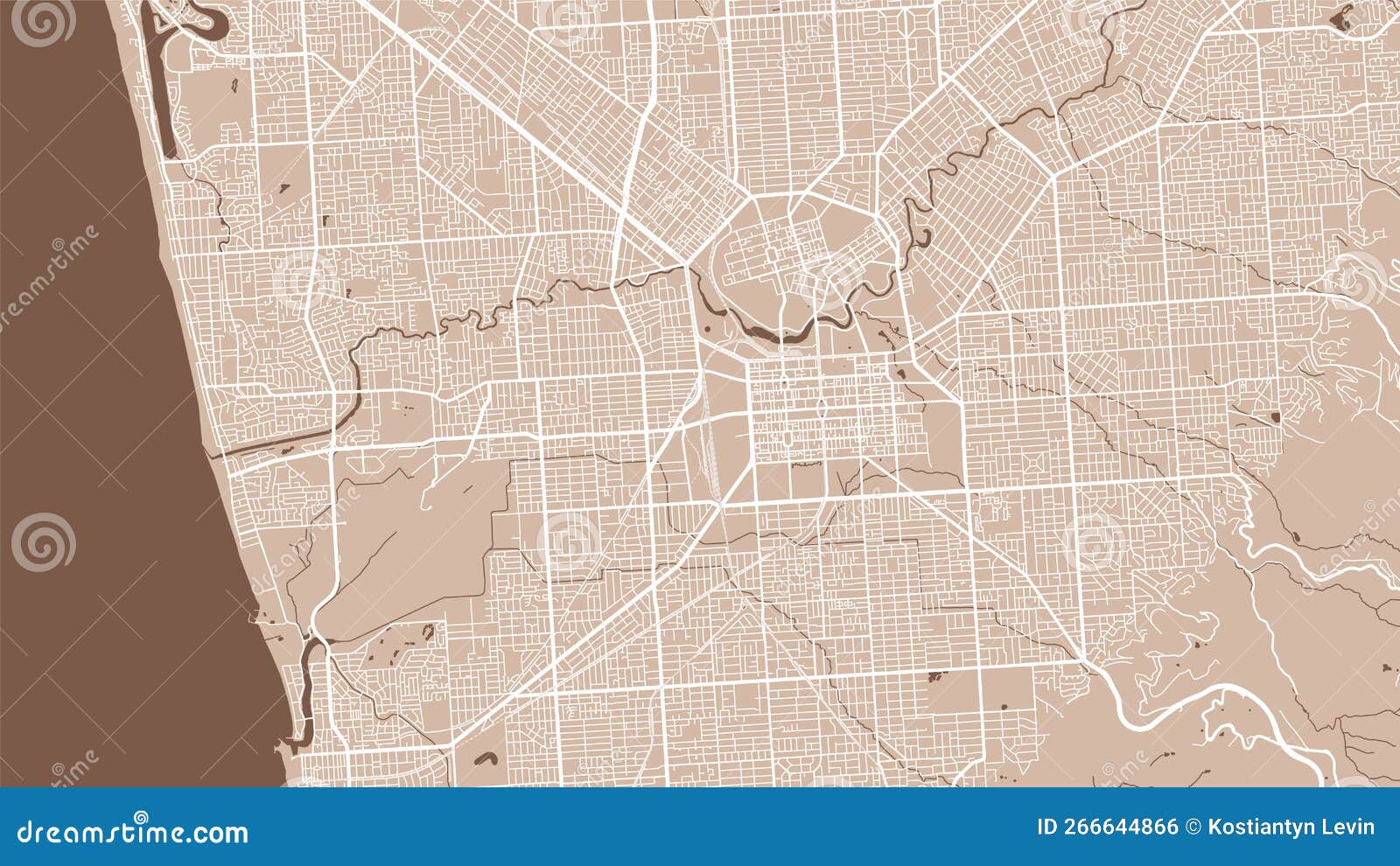 Detailed Map Of Adelaide City Linear Print Map Cityscape Panorama printable-map-of-adelaide-suburbs-adams-printable-map
