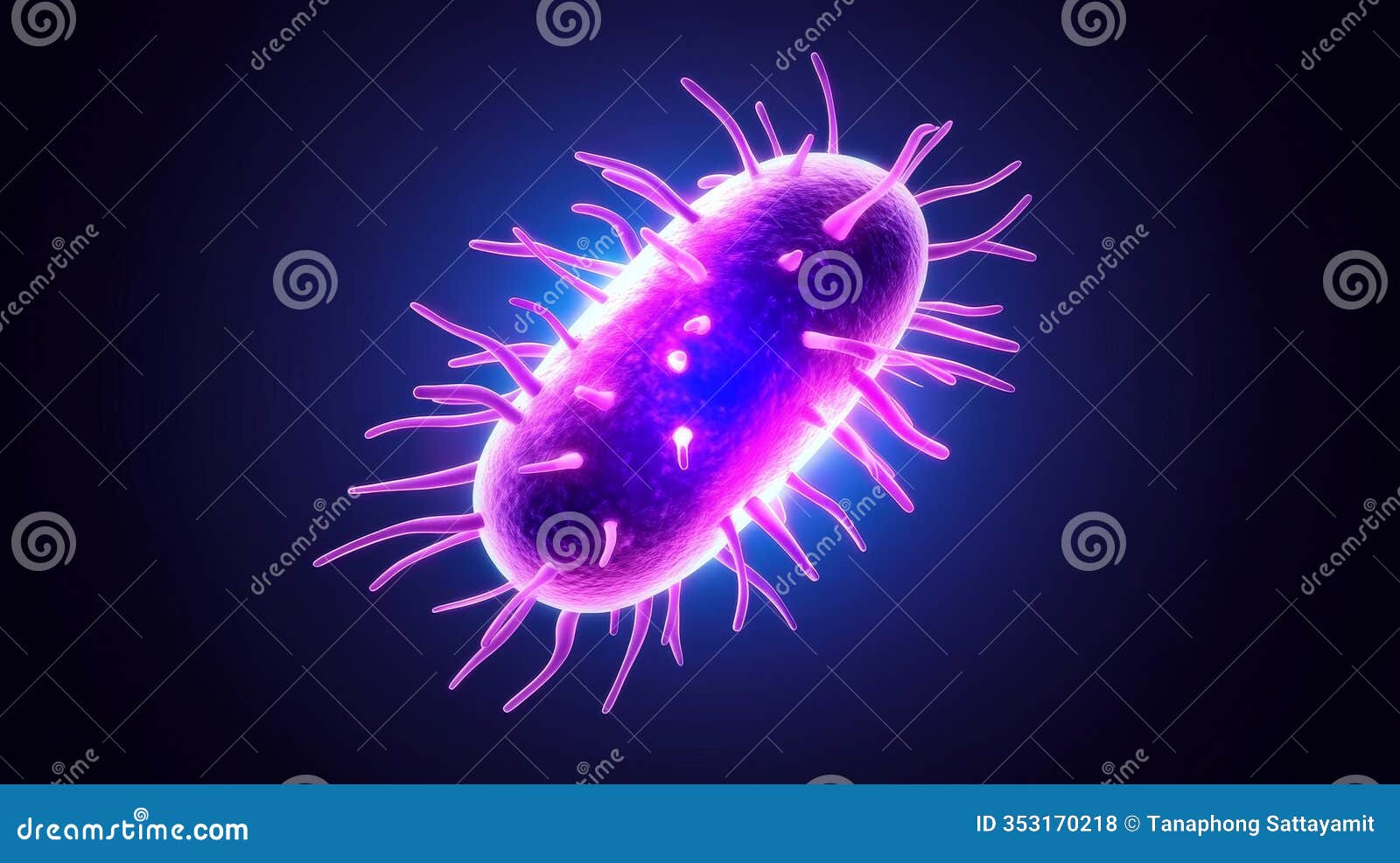 detailed microscopic view of a prokaryotic cell microscopic image showcasing a prokaryotes intricate structure highlighting