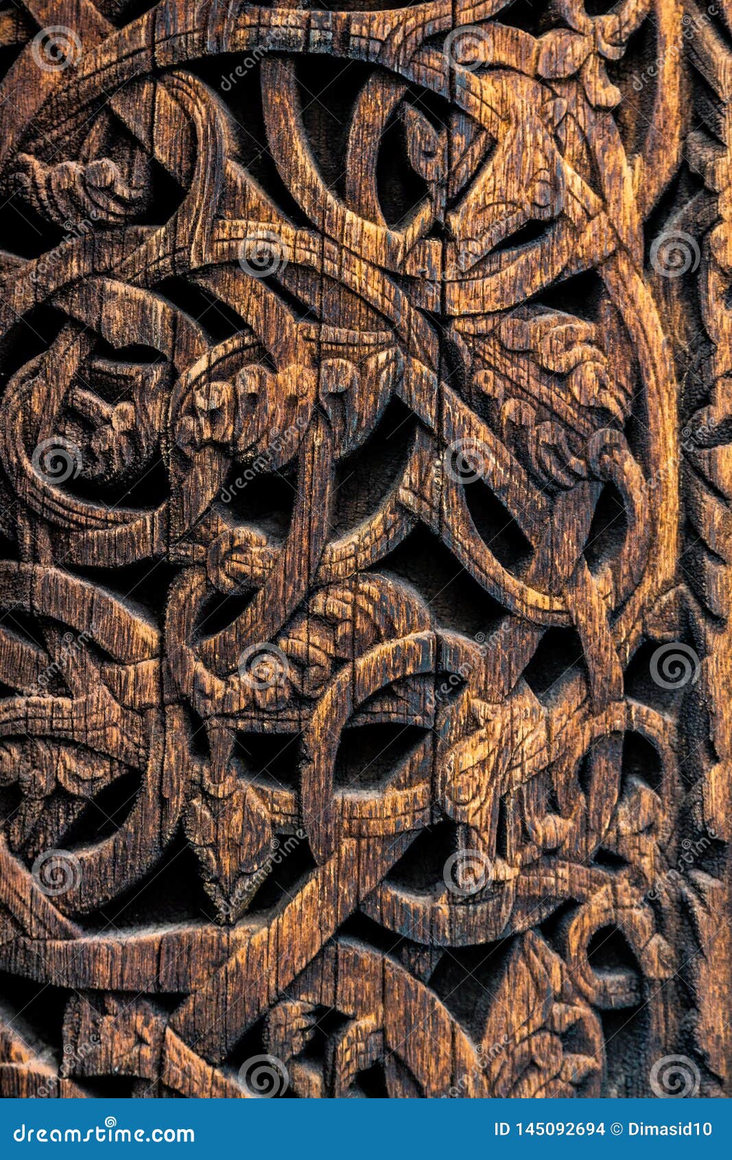 Detailed Pattern  Of Ancient  Vikings  In Norway Stock Photo 