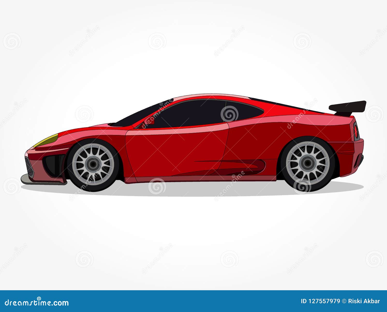 Cool Car Illustration with Details and Shadow Effect Stock Illustration -  Illustration of auto, design: 127557979