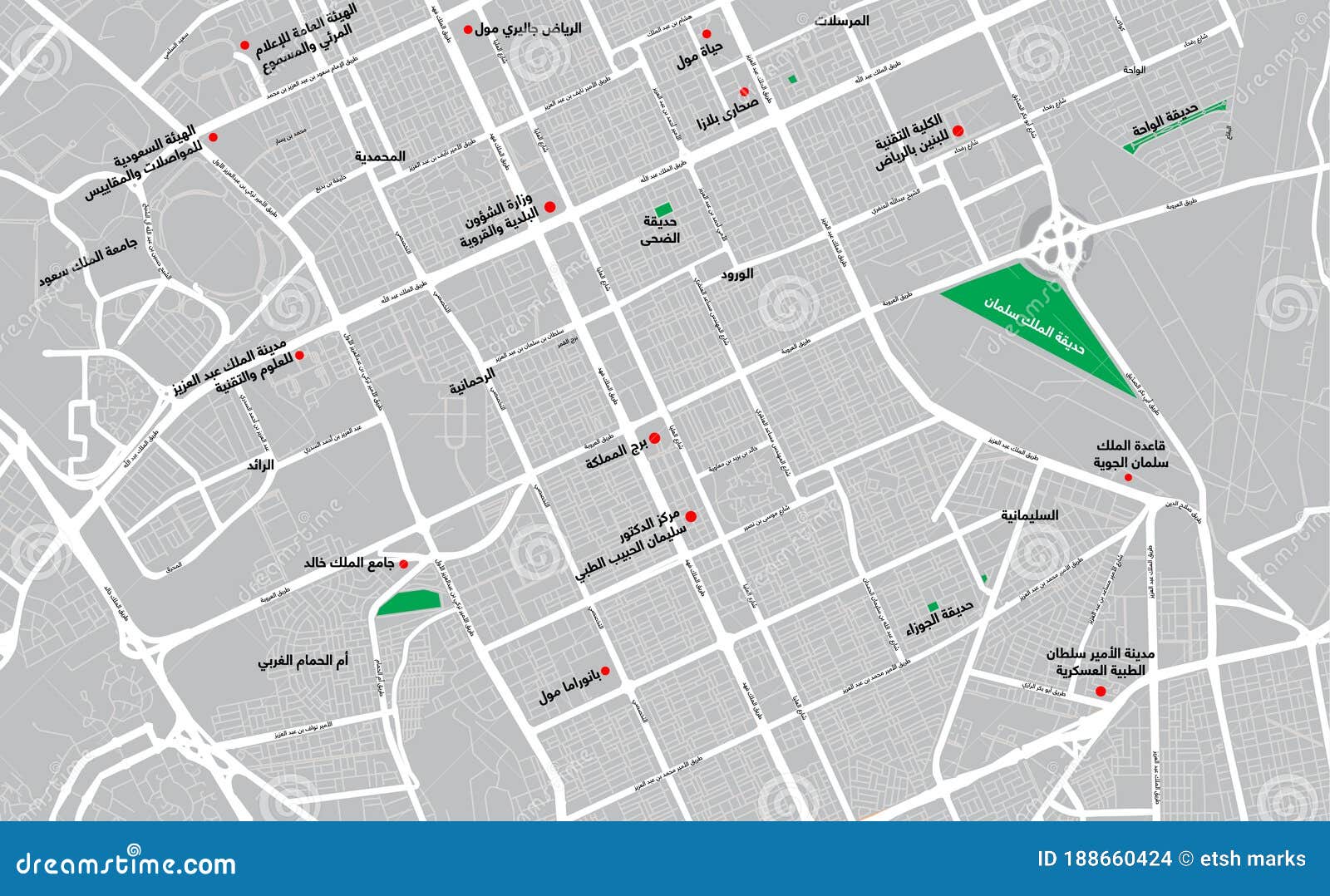 detailed street map of riyadh in ksa.