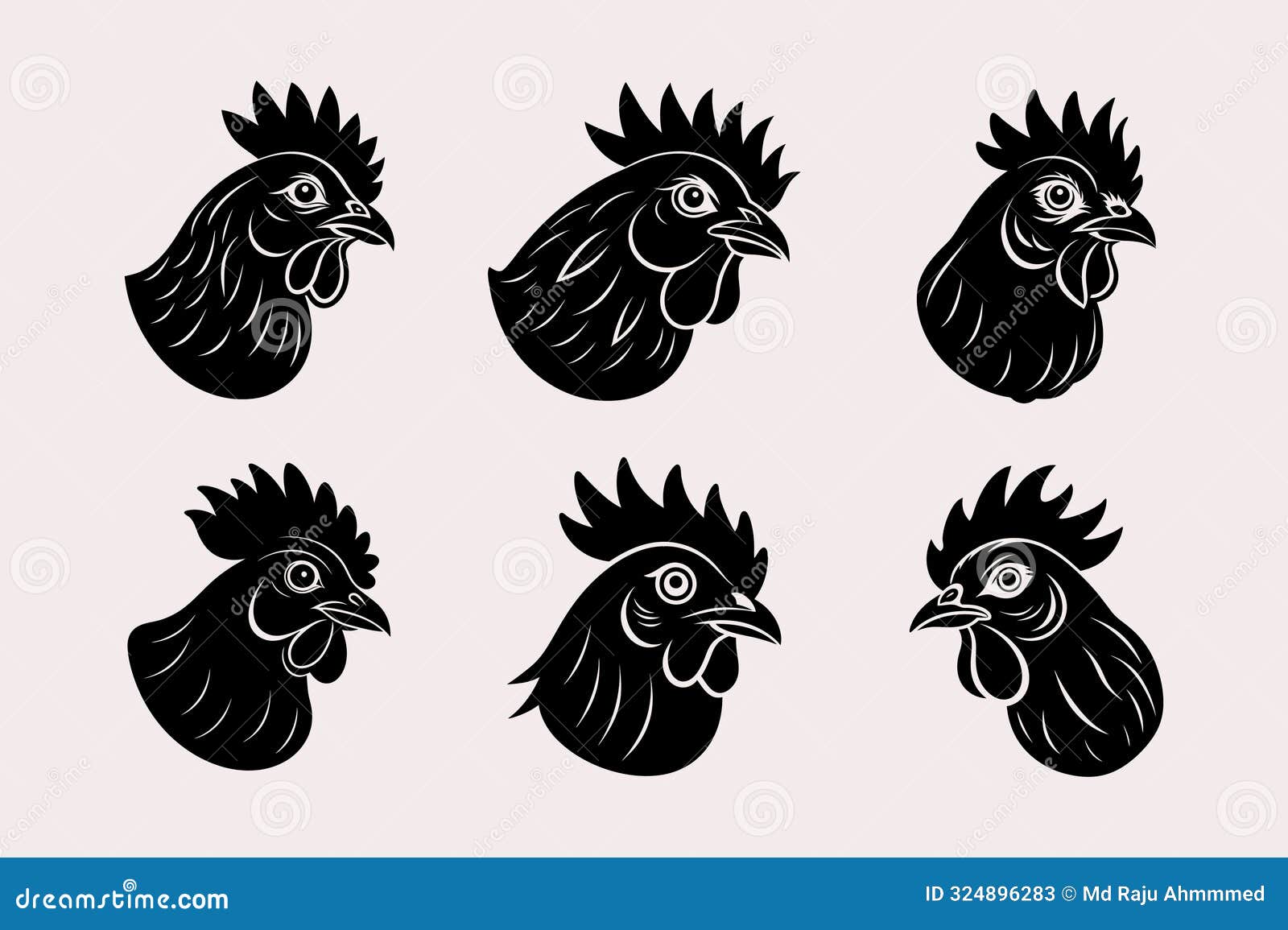 chicken head this is  illustrator