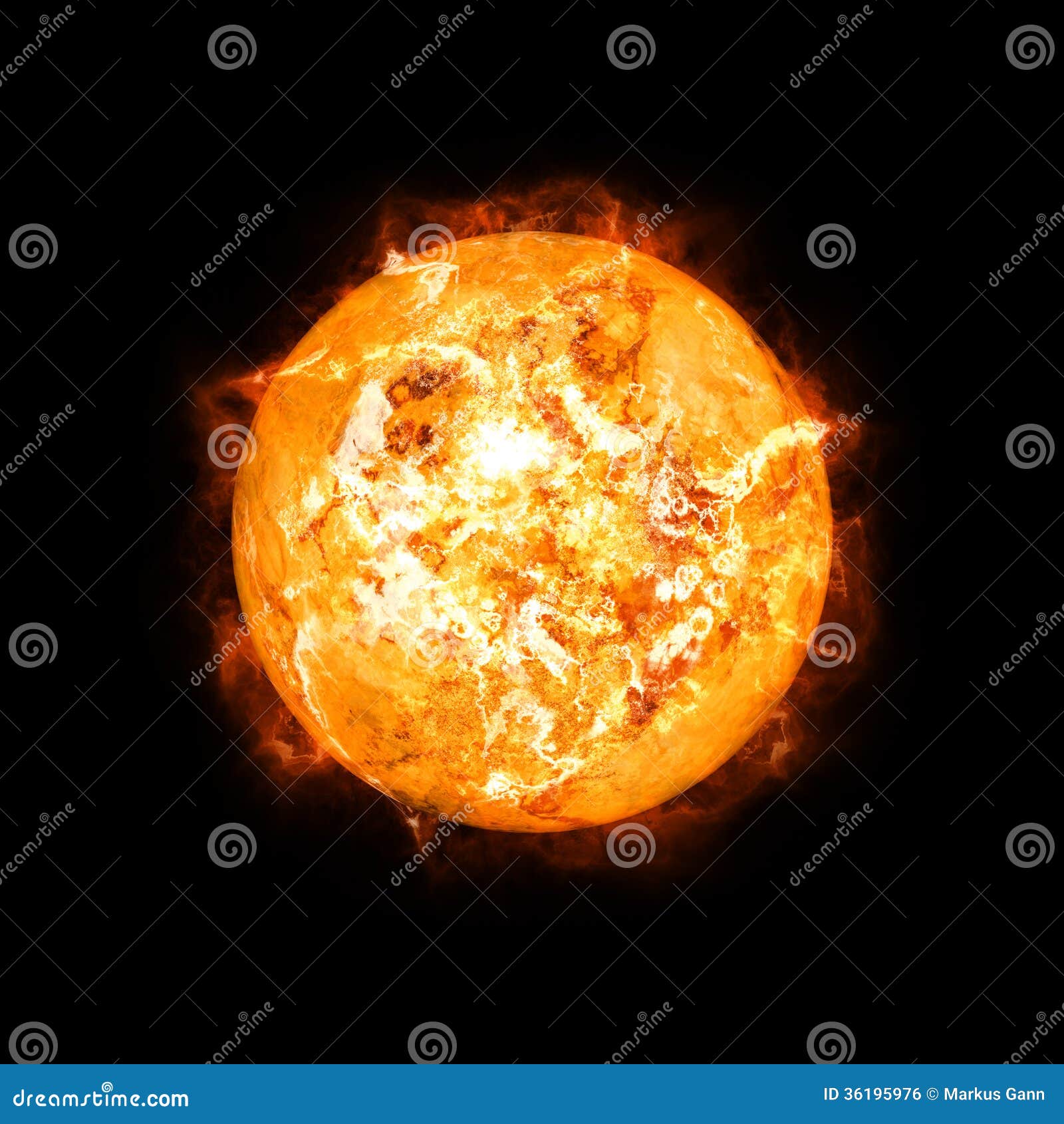 detailed sun in space