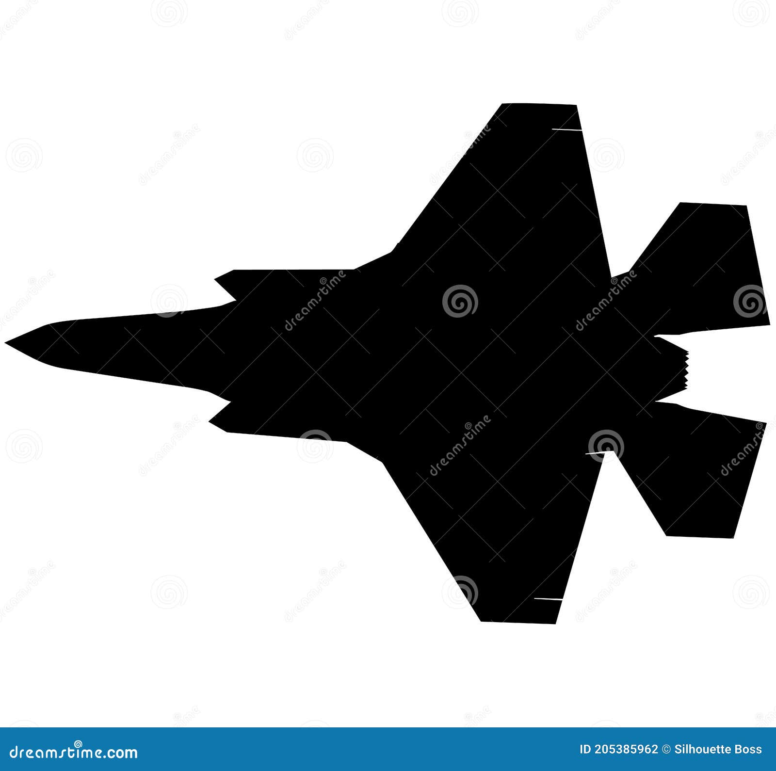 Detailed Vector Illustration of an Air Force Stealth F-35 Lightning II
