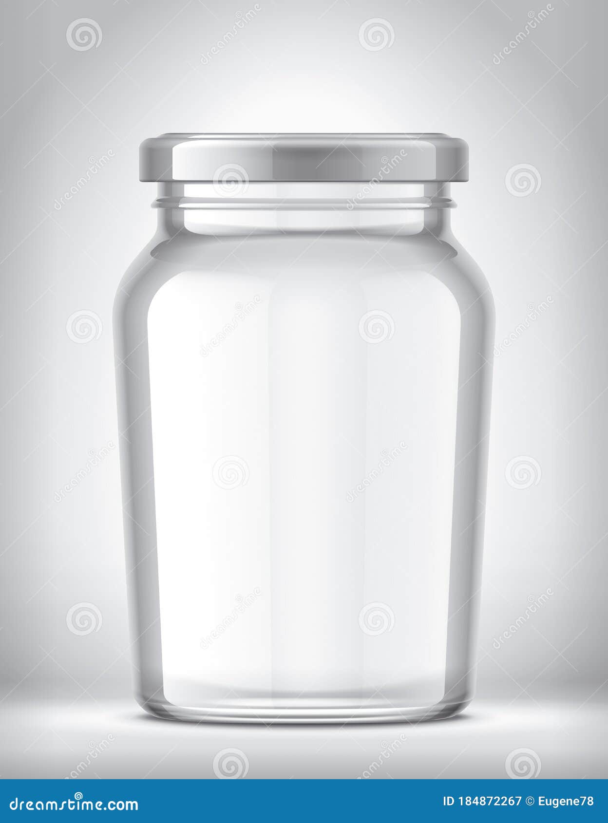 Glass Jar on Background. stock vector. Illustration of confiture