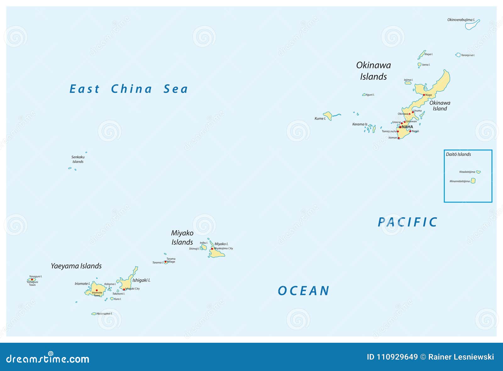 Okinawa Japan Map / Detailed Vector Map Of Japanese Island Groups ...