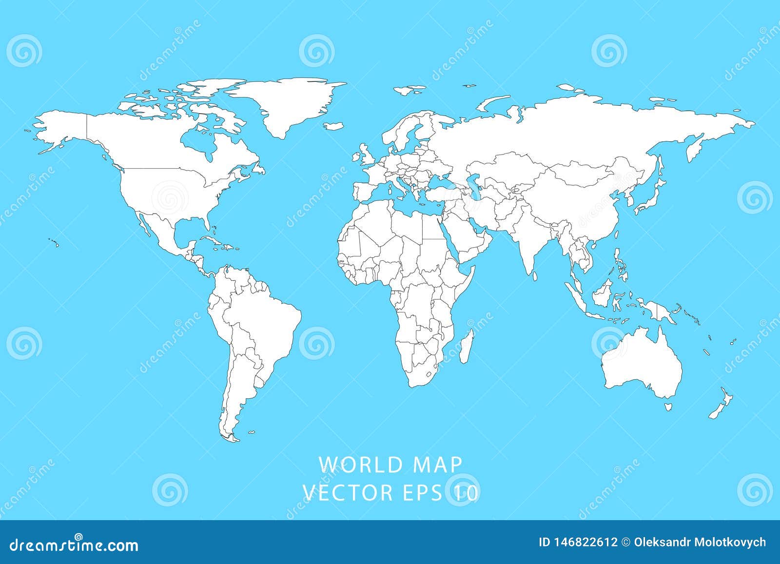 World Map With Borders