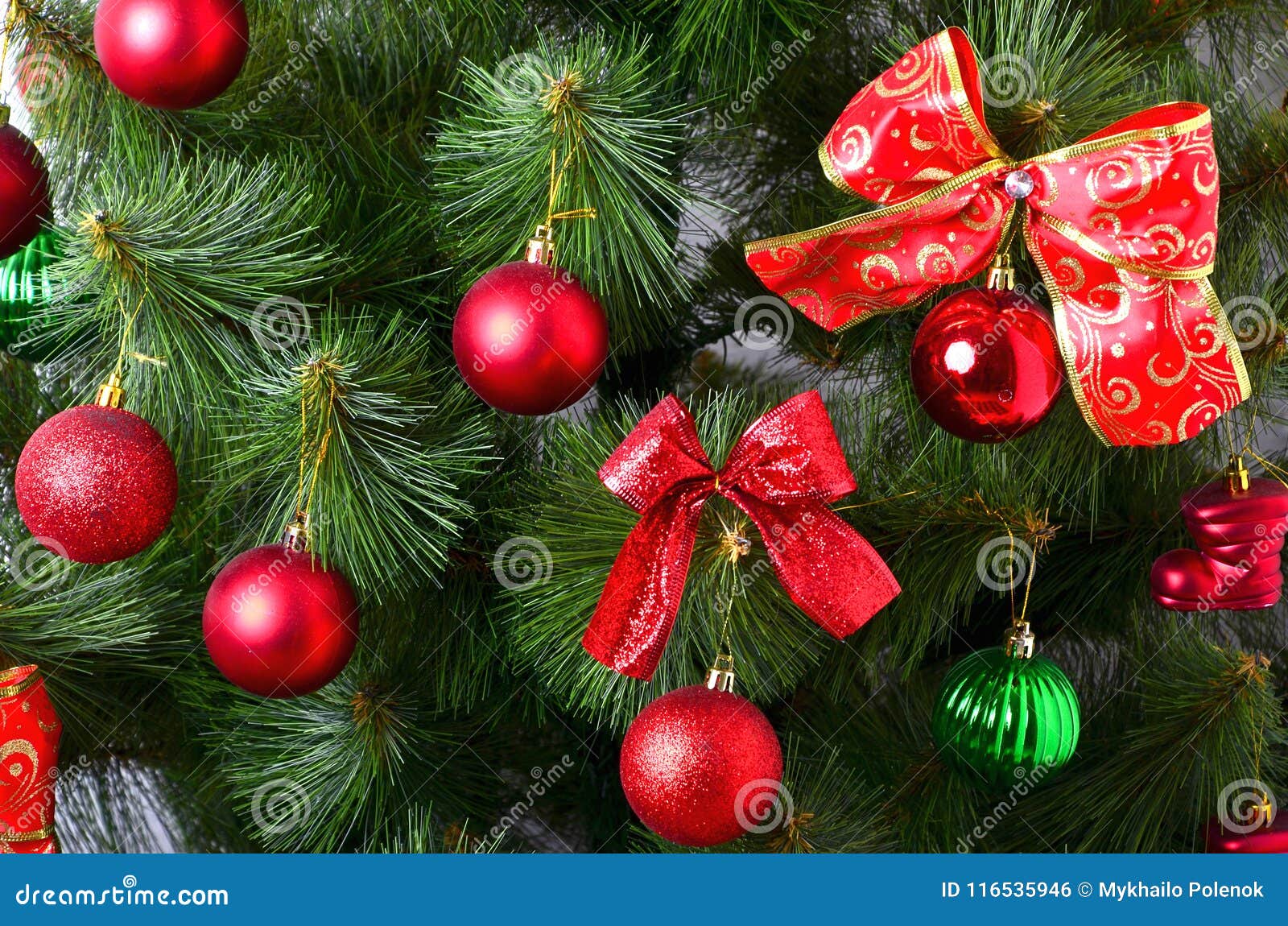 Details of a Christmas Tree. Detail Shot of Christmas Tree Branches ...