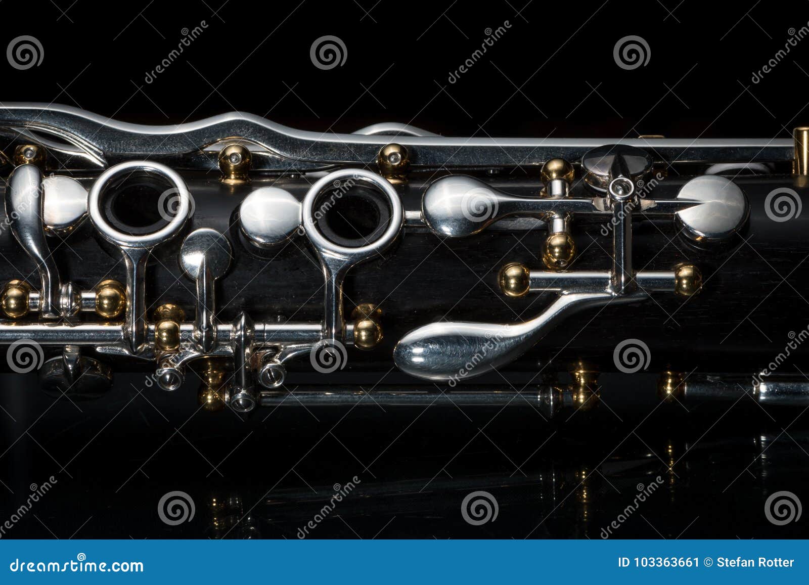 Details of a with Silver Keys and Golden Sockets Stock Image