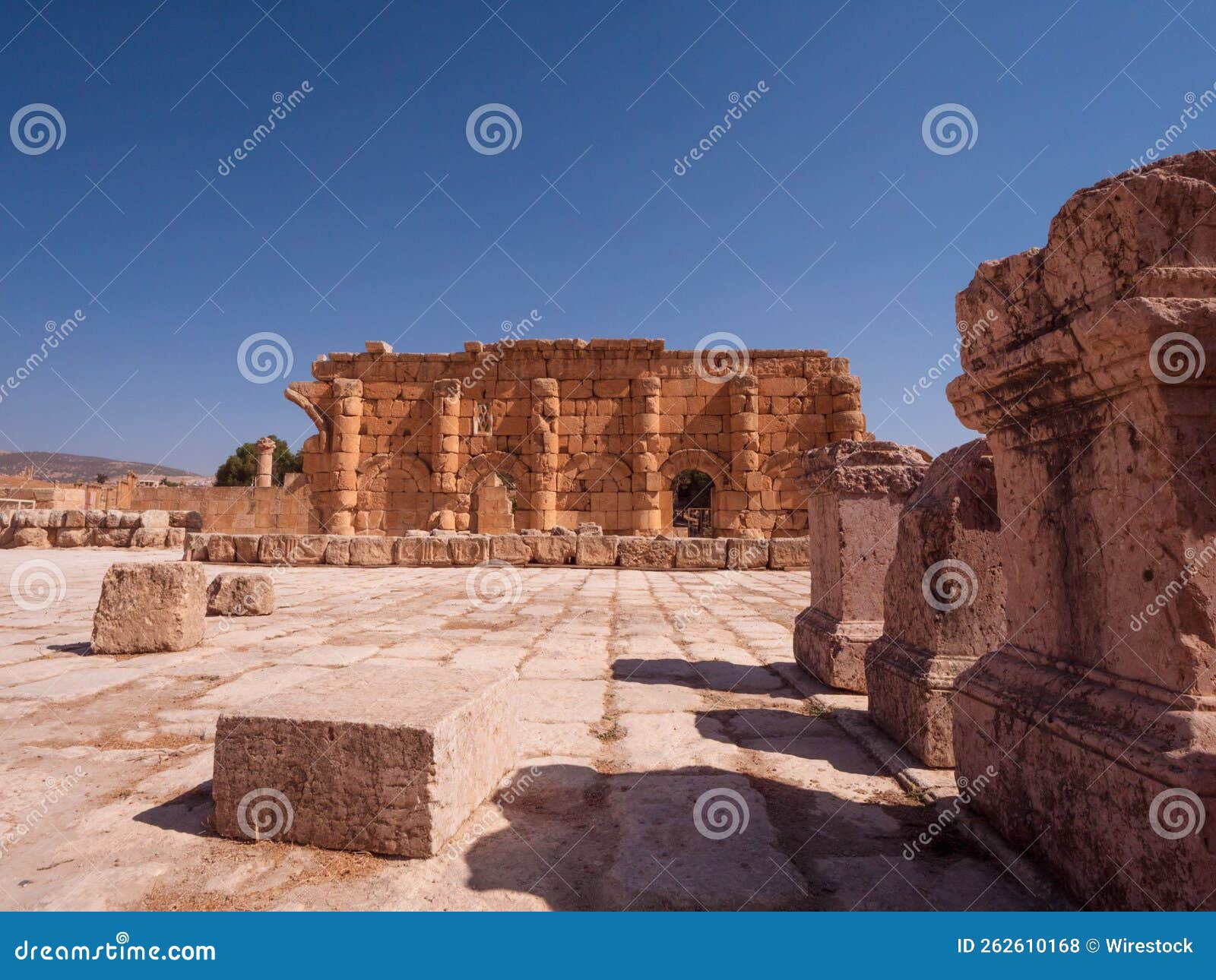 Details of Famous Historical Archaeological Site, Ancient Roman