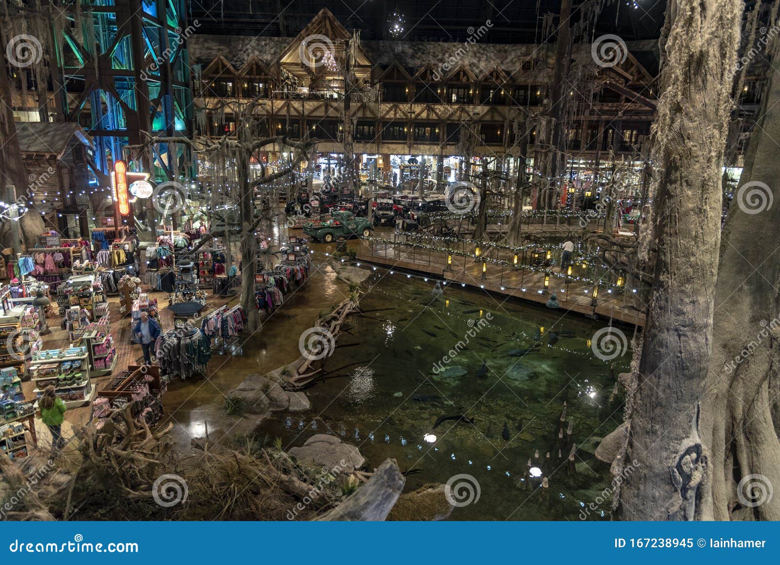 Details Inside the Bass Pro Shop Pyramid Memphis Tennessee