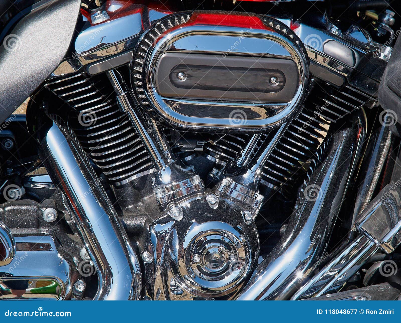 Motorcycle Bike Chrome Engine and Exhaust Stock Image Image of pipe